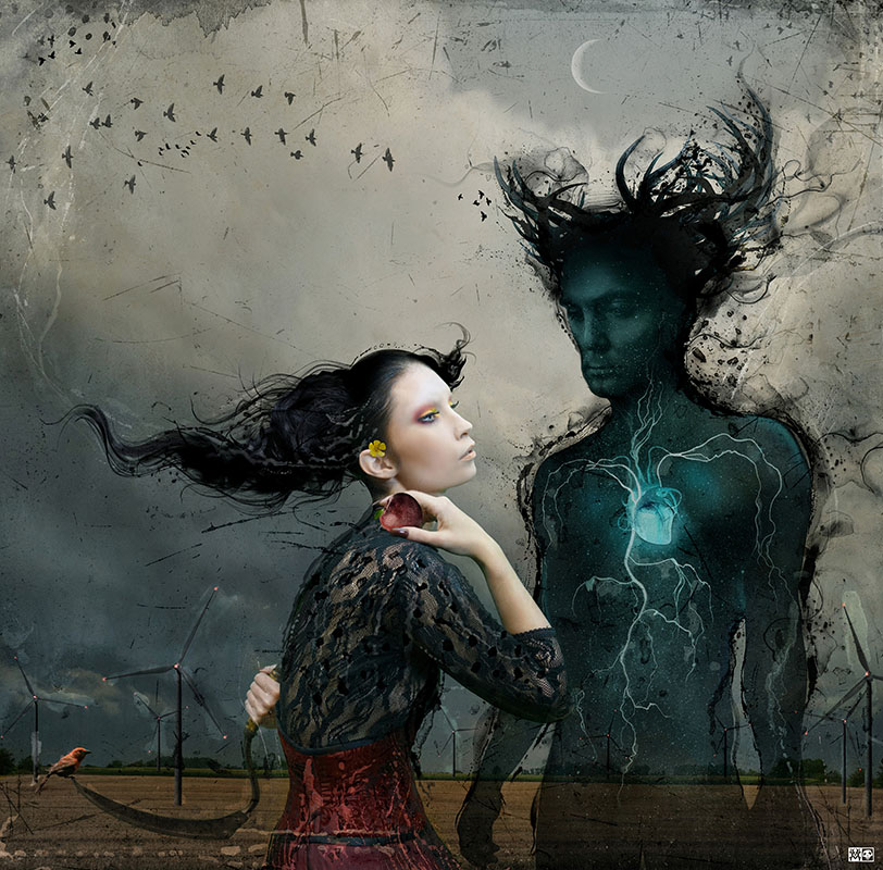 Digital Collage by Vincent Marcone. "Nothing Can Stop Lleana" [Digital Collage, Adobe Photoshop]