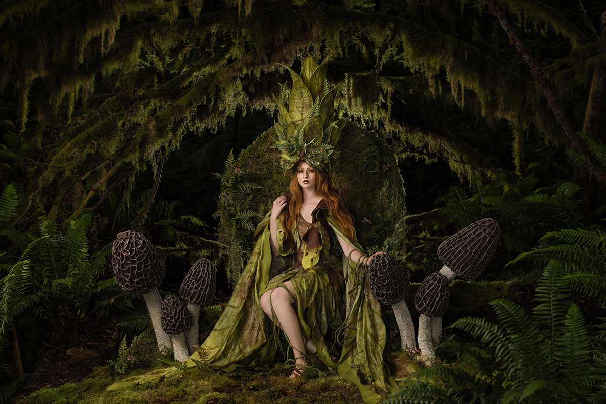 Photograph by Hannah Dare Walker. "Lo, the fairy queen has come indeed, where velvet moss and flower meet" [Digital Photography, Nikon D810, Sigma Art 50mm Lens, Profoto Lighting]