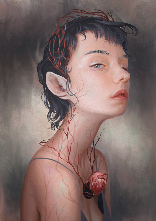 Digital painting by Camila Sousa. "Metamorphosis" [Digital Painting, Wacom Intuos Draw, Adobe Photoshop]