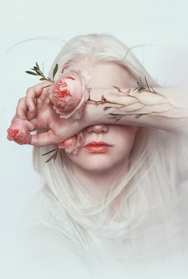 Digital Collage by Sasha Vinogradova. "Blind" [Digital Collage, Adobe Photoshop]