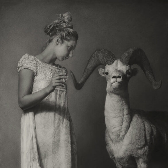 Annie Murphy-Robinson charcoal drawing winner of the 2019 Beautiful Bizarre Art Prize