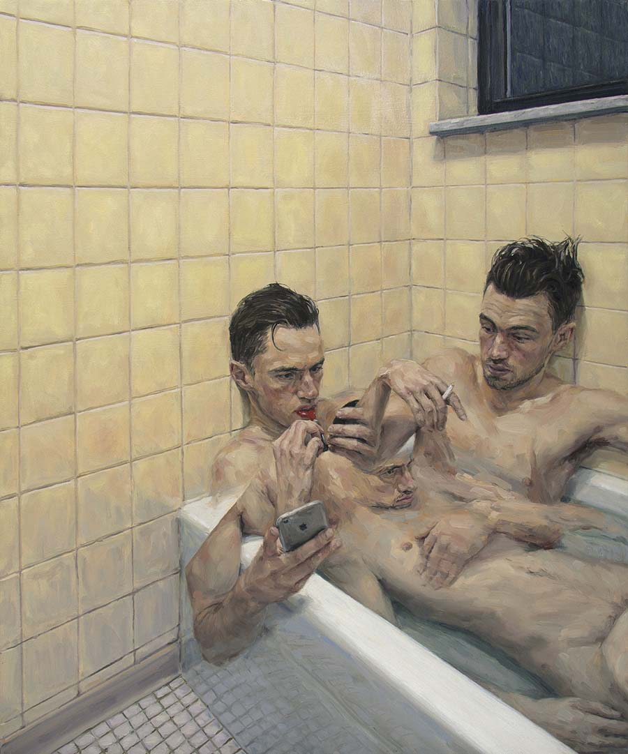Adam Lupton “An Obvious Truth” surreal portrait figurative painting
