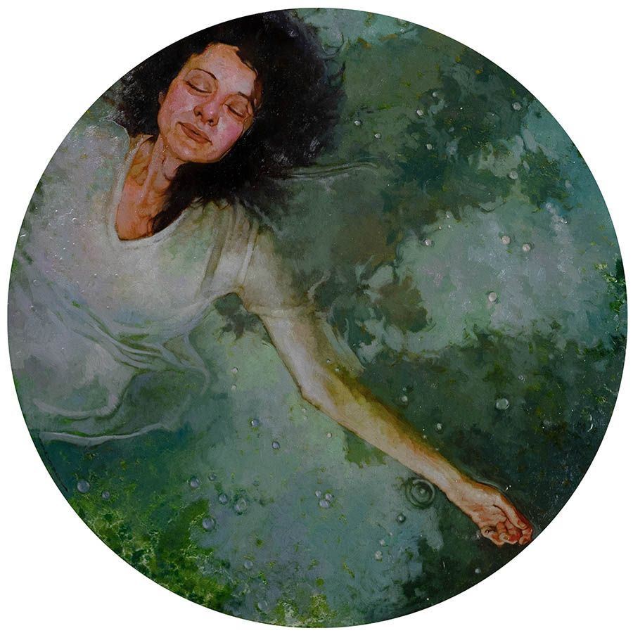 Joseph Lorusso swimming woman painting