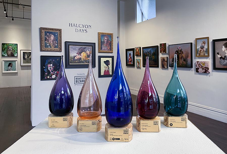 Beautiful-Bizarre-Art-Prize-2022-Winners-Trophies